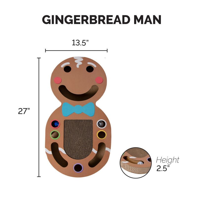 Gingerbread Man GIANT Busy Box Cat Scratcher