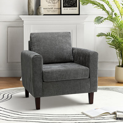 Fauteuil club Ardarius avec pieds en bois