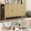 Buffet avec 3 tiroirs, armoire de rangement avec crochets pour le salon, le vestibule, le couloir.-58245366