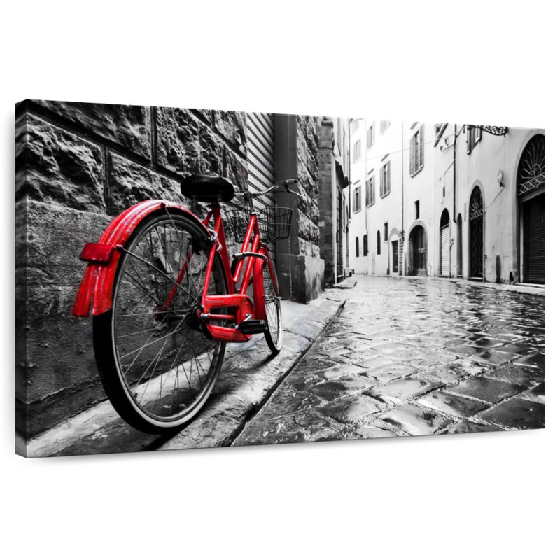 Mehar Red Bicycle Pop, 32" H x 48" W