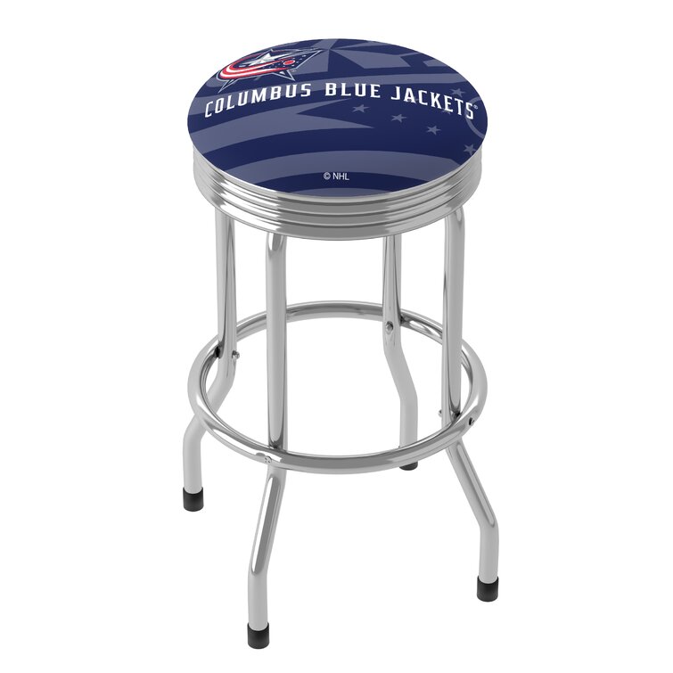 NHL Chrome Bar Stool with Swivel - Dallas Stars