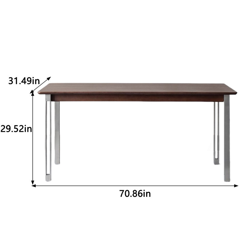 Table de salle à manger Mishak, L 31,49 po x L 70,86 po