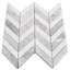 Talon 1x4 Chevron Polished Marble Mosaic Tile-798344834