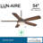 54" Lun Aire 5 - Blade LED Standard Ceiling Fan with Pull Chain and Light Kit Included-22544500