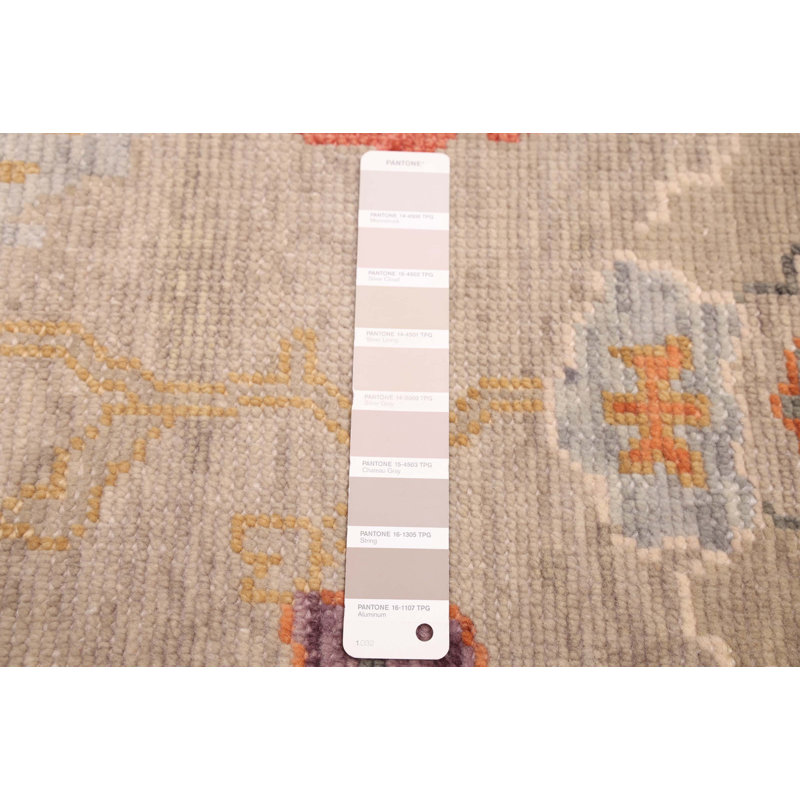 Tapis moderne gris Oushak 5 pi 0 po x 8 pi 0 po