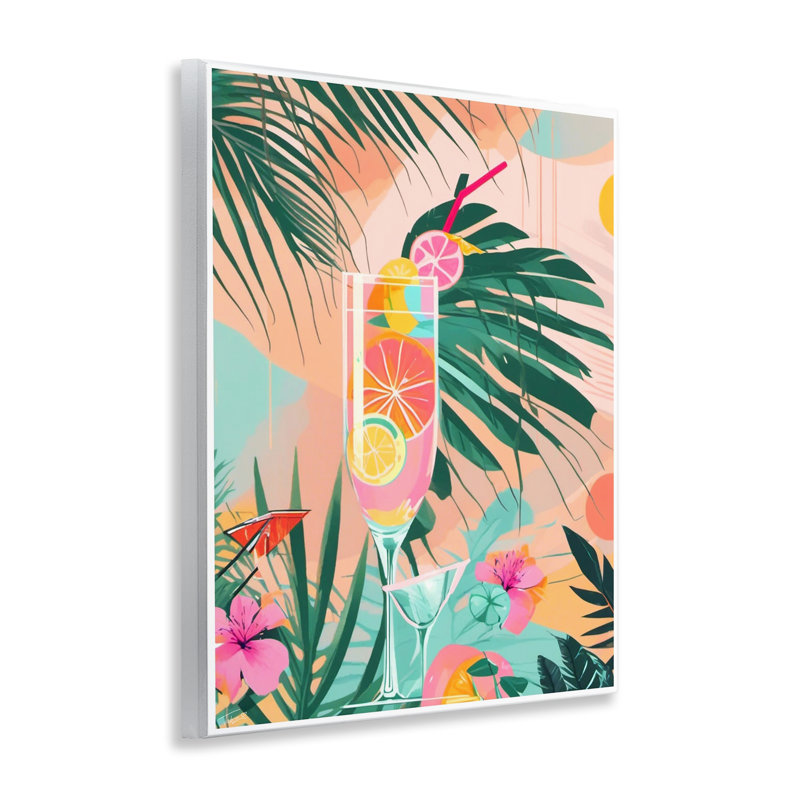 Plaque murale cocktail Jungle Lemonade, design par Tabz Jones
