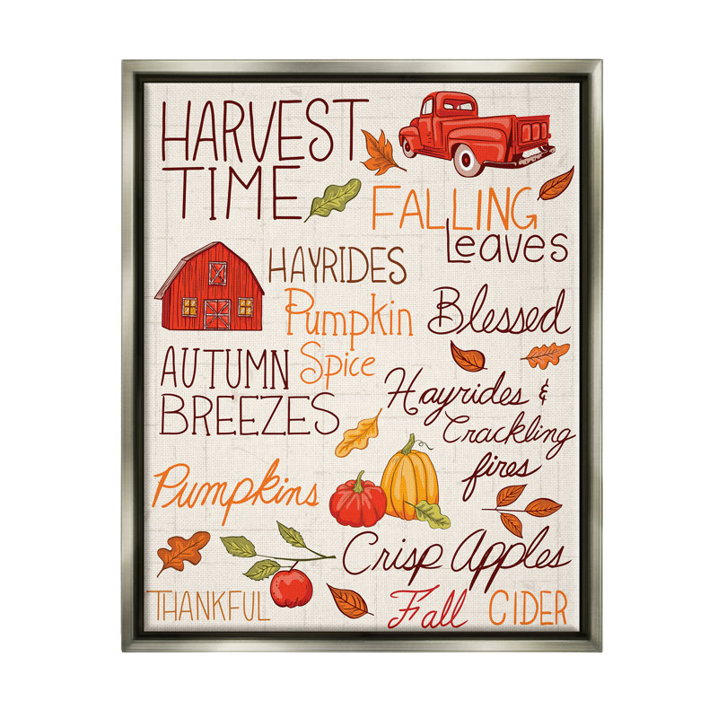 «Ba-820-Floater Cozy Fall activites» encadré sur toile par Diane Labombarbe, H 21 po x l 17 po x P 1,7 po