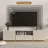 Modern TV Stand with  LED Lights, White Entertainment Center with Storage, Fits Tvs Up To 80 Inches