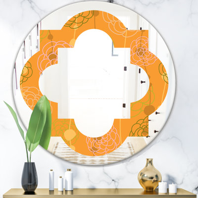 Miroir mural quatre fleurs