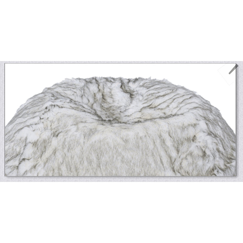 Negar 5 Foot Rounded Short Fux Fur Bean Bag, Cozy And Stylish For Modern Living Spaces