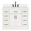 Tidworth 42' Solid Wood Single Bathroom Vanity with 1.5' White Quartz Top-2020430957-2053305212