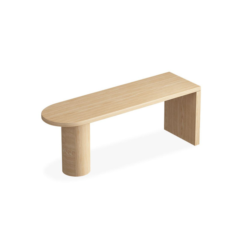 Bureau en bois massif Burlywood, H 29,53 po x l 70,87 po x P 23,62 po, Burlywood