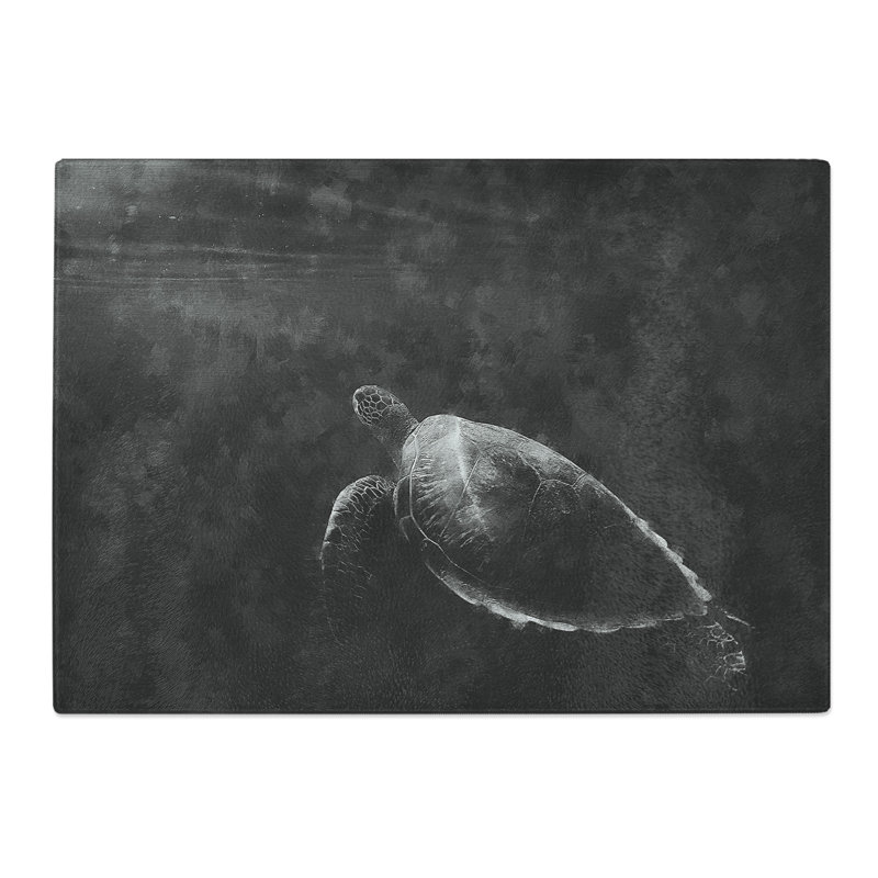 Tempered Glass Sea Turtle Chopping Board, 28.5 cm x 39 cm
