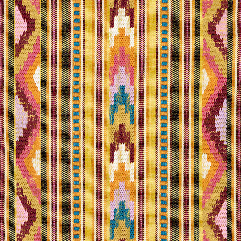 Zarzuela Stripe Embroidery Fabric, Yellow