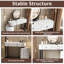 Coiffeuse moderne minimaliste avec miroir amovible et armoire d'appoint rotative, meuble-lavabo facile à assembler