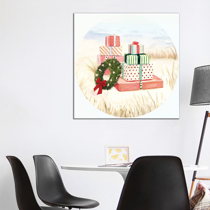 Christmas Coast Collection C by Victoria Borges - Wrapped Canvas Painting, 93.98 cm H x 93.98 cm W x 3.175 cm D