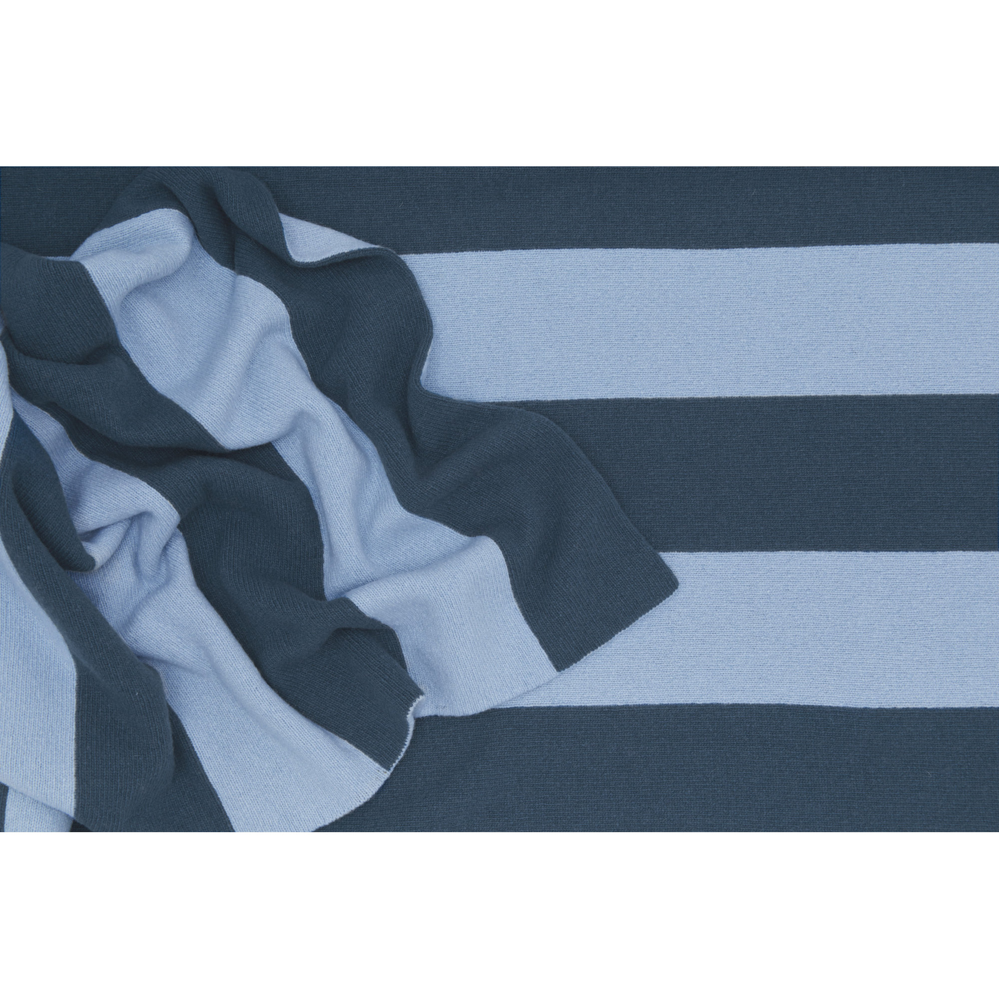 Simple Striped Throw Blanket, Sky/Peacock