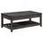 Grey Coffee Table With Spacious Surface And Intriguing Shelf Design Elegant Ample Space Unique Bottom