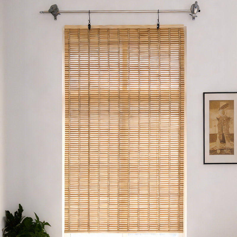 Bamboo Room Darkening Curtain Single Panel, 100cm W x 180cm L