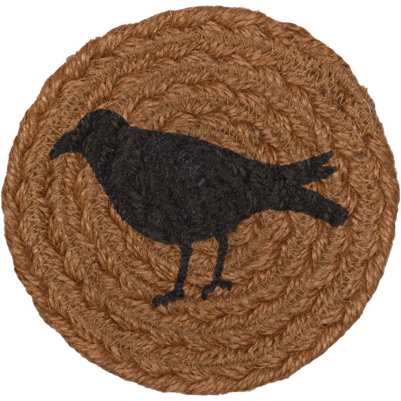 Erekson Jute Round 6 Piece Coaster Set