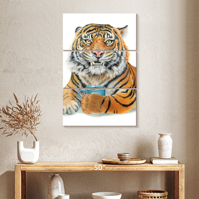 Tigre trop jeune Brampt, H 38 po x l 24 po