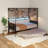 Space-saving Twin Beds Frame With Metal Trundle, Modern White Design