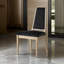 Chaise d'appoint rembourrée en velours noir