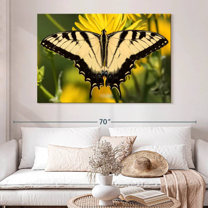 Perched Swallowtail Butterfly, 34" H x 51" W