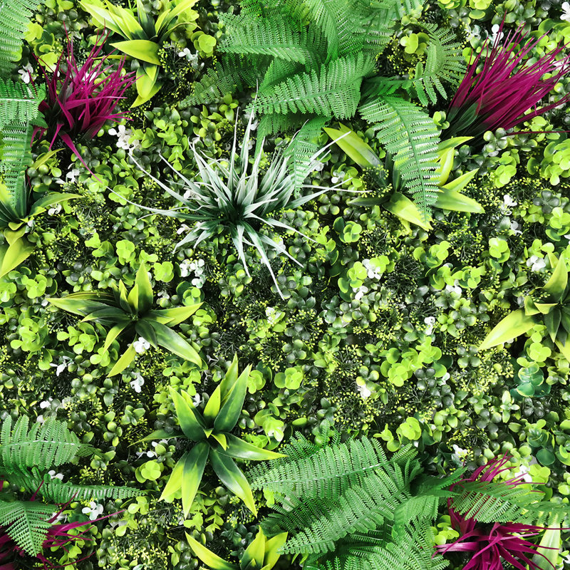 40" Artificial Boston Fern Yucca Grass Greenery Wall Panel Hedge Mat Backdrop Privacy Screen
