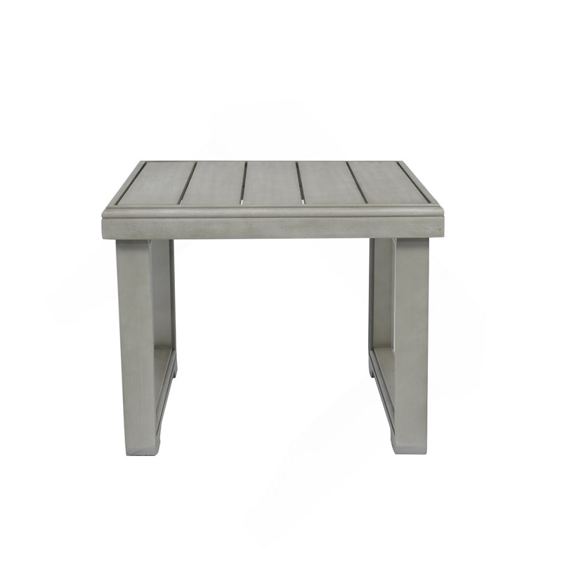Table d'appoint de patio en bois d'acacia moderne et rustique, table d'appoint robuste pour jardin extérieur