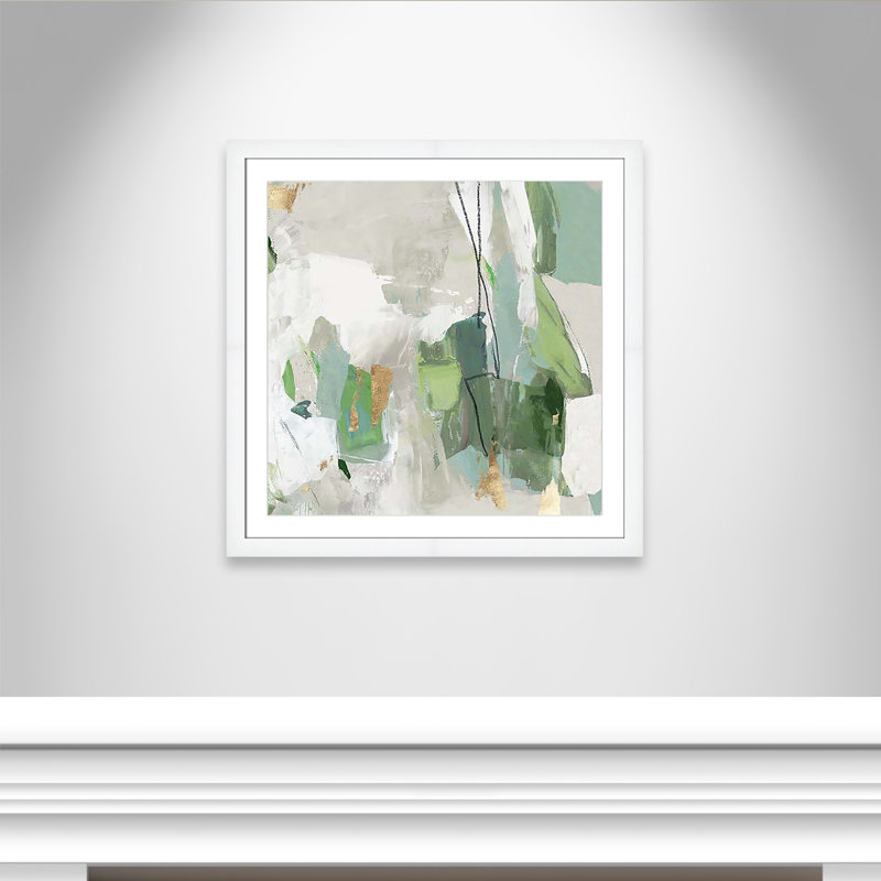 Enchanted Emerald II Print by Tom Reeves, White Cube Framed, 33.5" H x 33.5" W x 1.25" D