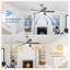 Ventilateur de plafond moderne à 5 pales avec lumière DEL et télécommande Derick-369074906-381123692