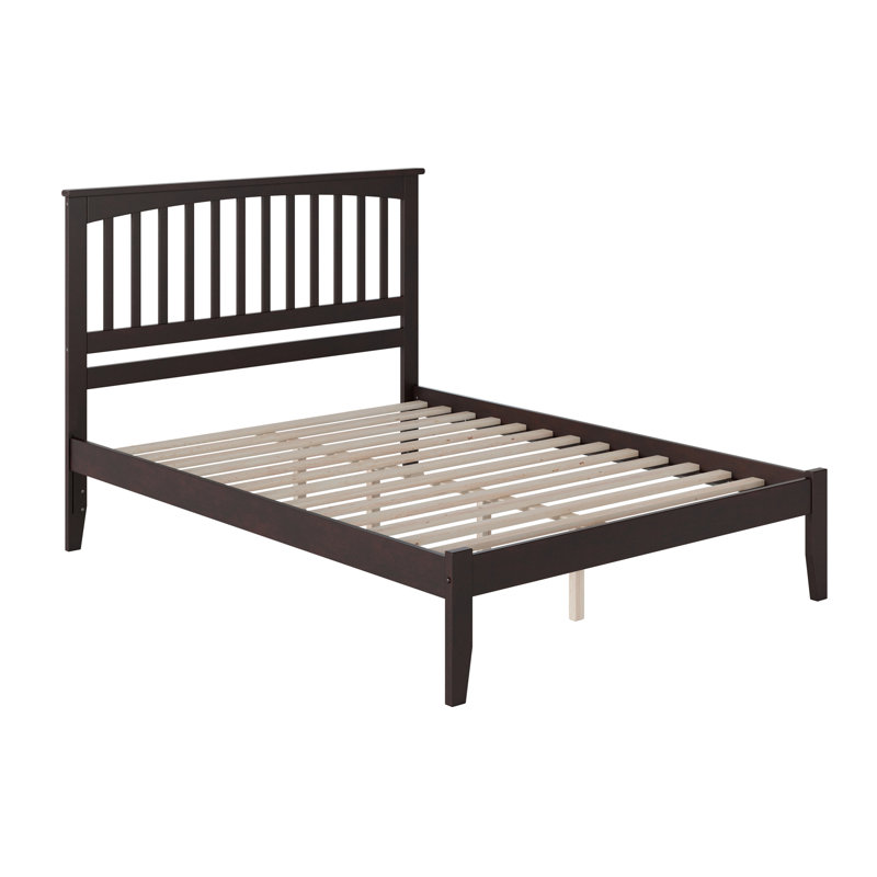Lit plateforme en bois massif Huntsville, Très grand lit, Espresso
