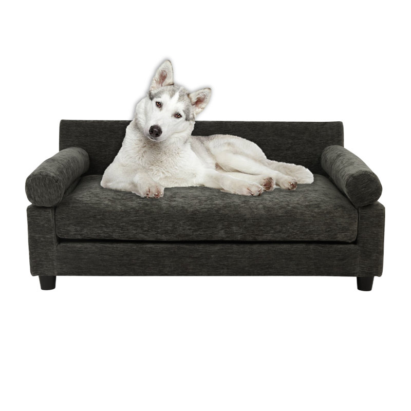 Canapé-lit orthopédique pour chien , Gris foncé, Moyen: l 33 po x P 22 po x H 16 po