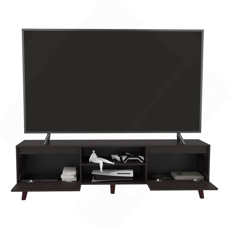 Meuble télé H 20,4 po, 2 portes, 2 tablettes - salon
