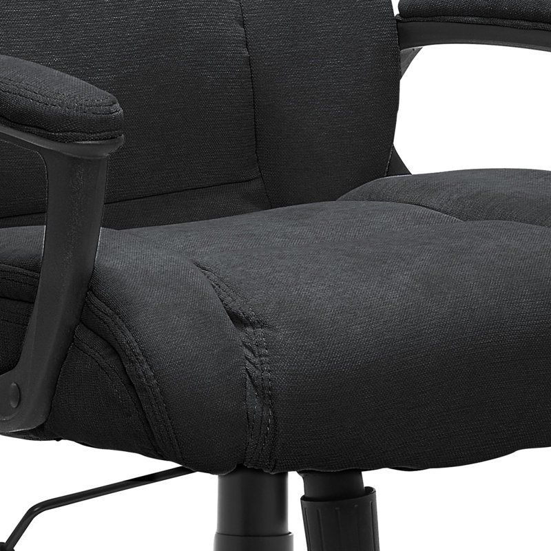 Fauteuil de direction ergonomique Serta Connor, Nuit noire, Microfiber/Microsuede