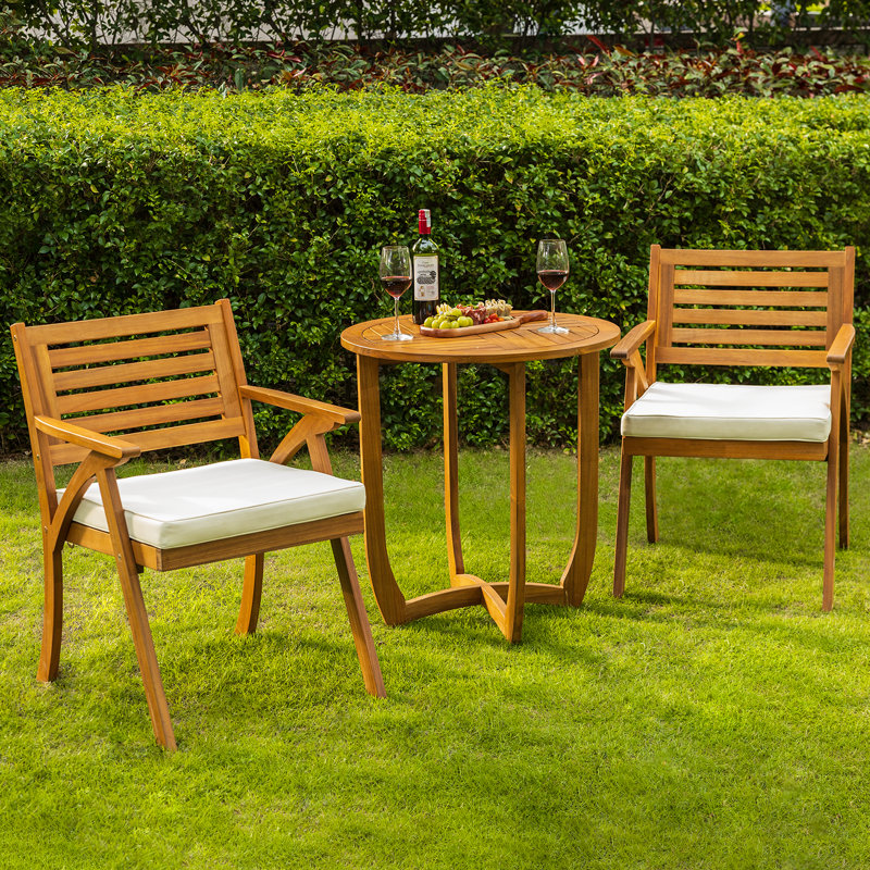 Sauvage 2-Person Patio Dining Set with Cushions: Heavy Duty and Easy Assembly