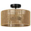 Plafonnier semi-encastré cylindrique en corde tissée 14 po 2 lumières-77261129