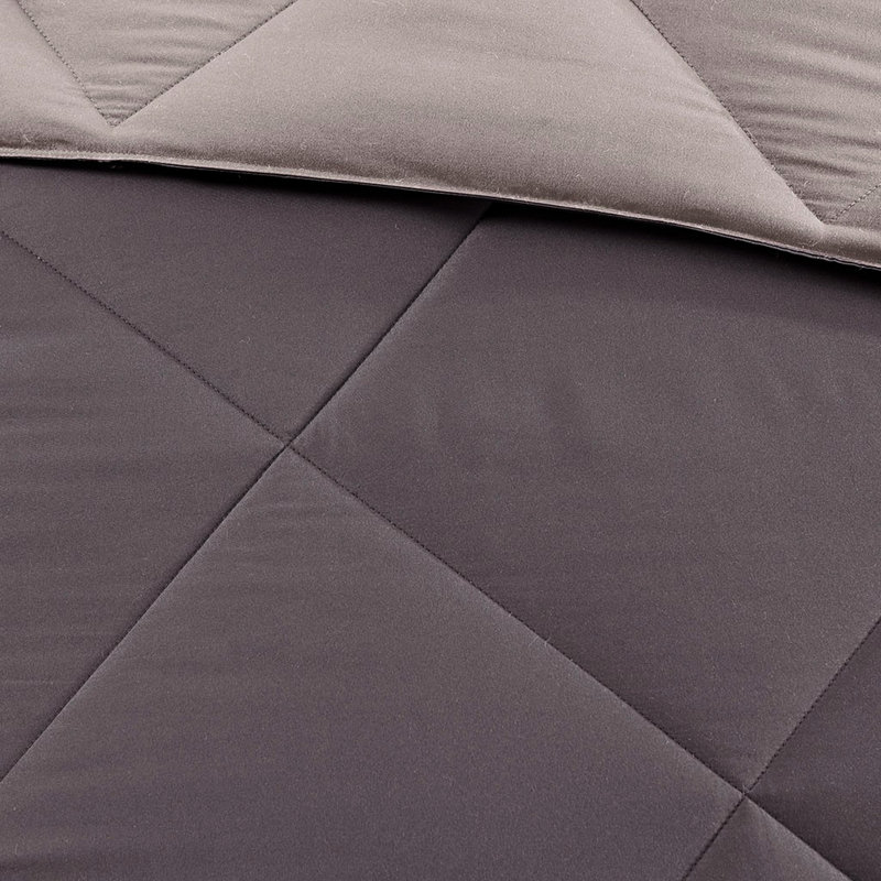 Édredon 100% avec surmatelas en microfibre de diamant doux et à contrôle d'odeur 3M, Grey