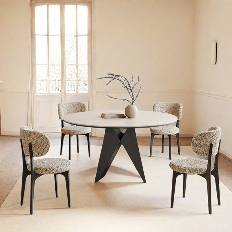 Ensemble de table de salle à manger moderne et simple de luxe, H 29,53 po x L 53,15 po x l 53,15 po