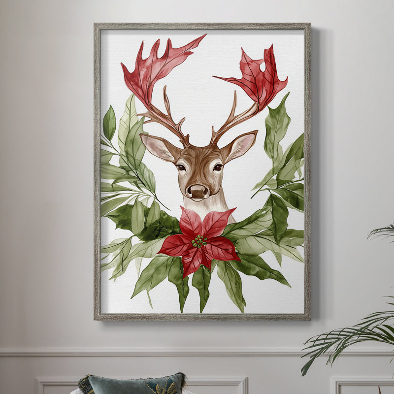 «Christmas Holiday Art DCCDXC», reproduction d'art encadrée - bois massif XMA171559, H 21 po x l 17 po