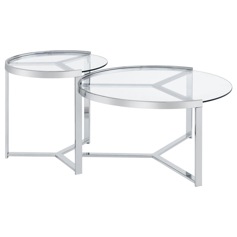 Ilgar 2 - Piece Cocktail Table, Chrome