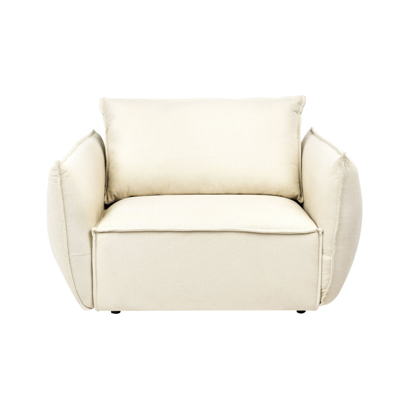 KUNES Upholstered Armchair, Light Beige