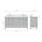 Cambridge 67'' Double Bathroom Vanity with White Quartz Top-90865183