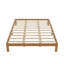 Cadre de lit plateforme grand en bois - Cadre de lit grand en bois massif de 12 pouces avec support de lattes, aucun sommier requis, assemblage facile - pin rustique