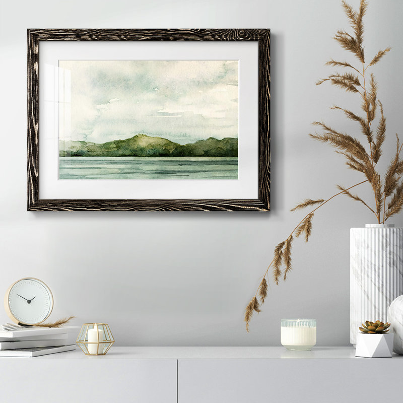 Riverside II, reproduction d'art encadrée, H 26 po x l 38 po x P 1,5 po, Noir