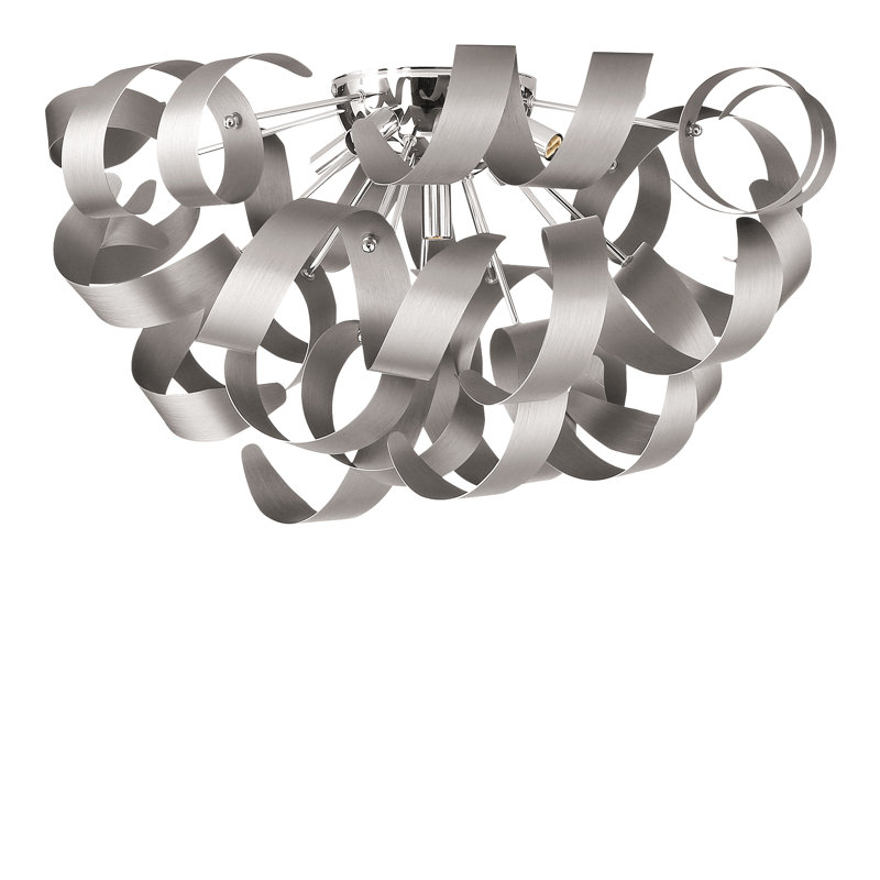 Mcelroy Flush Mount, Brushed Aluminium, 5