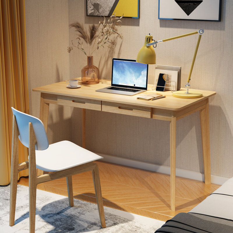 Baggio Writing Desk, 29.5" H x 47.2" L x 21.7" W, Oak