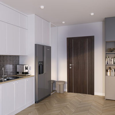 Optima 2V Solid + Manufactured Wood Paneled without Installation Hardware Kit Slab Door