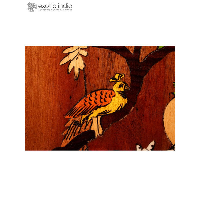Magnifique panneau 19 "Sunset View with Krishna and Cow